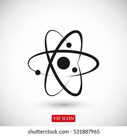 Atom Sign Icon, Vector Best Flat Icon, EPS