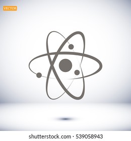 Atom sign icon, vector best flat icon, EPS
