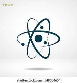 Atom sign icon, vector best flat icon, EPS