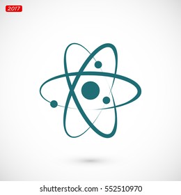 Atom sign icon, vector best flat icon, EPS