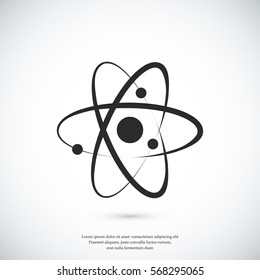 Atom sign icon, vector best flat icon, EPS