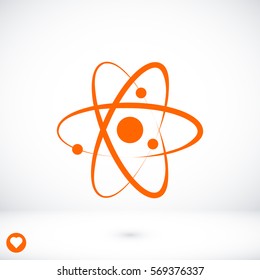 Atom sign icon, vector best flat icon, EPS