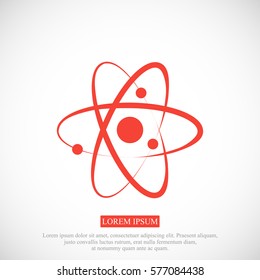 Atom sign icon, vector best flat icon, EPS