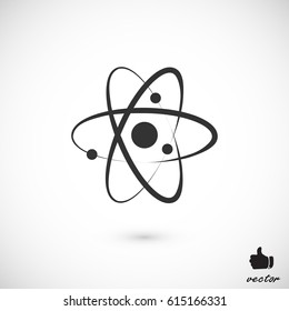 Atom sign icon, vector best flat icon, EPS