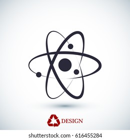 Atom sign icon, vector best flat icon, EPS