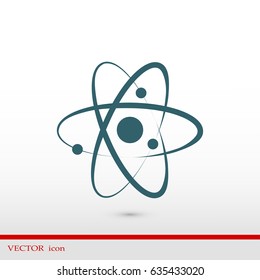 Atom sign icon, vector best flat icon, EPS