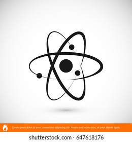 Atom sign icon, vector best flat icon, EPS