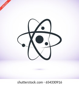 Atom sign icon, vector best flat icon, EPS