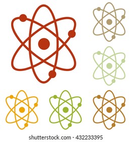Atom sign illustration