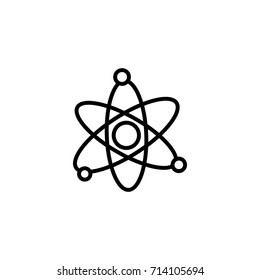 atom sign line black icon