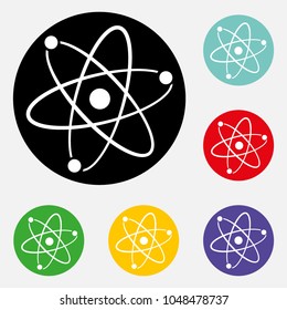 Atom sign simbol. Atom part icon
