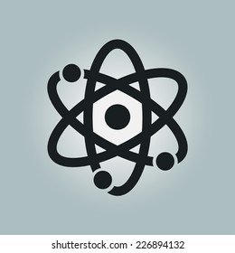 Atom sign simbol. Atom part icon.