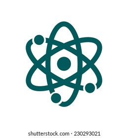 Atom sign simbol. Atom part icon.
