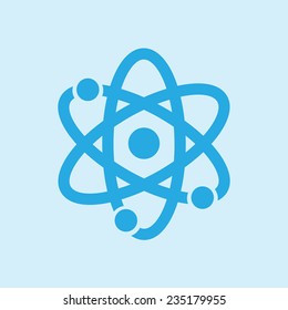 Atom sign simbol. Atom part icon.