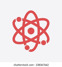 Atom sign simbol. Atom part icon.