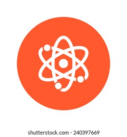 Atom sign simbol. Atom part icon.