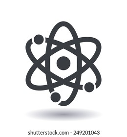 Atom sign simbol. Atom part icon.