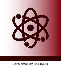Atom sign simbol. Atom part icon.