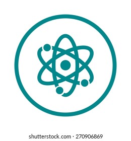 Atom sign simbol. Atom part icon.