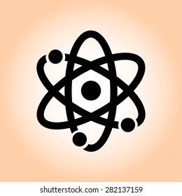 Atom sign simbol. Atom part icon.