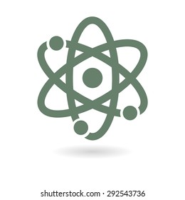 Atom sign simbol. Atom part icon.