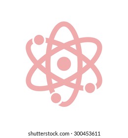 Atom sign simbol. Atom part icon.