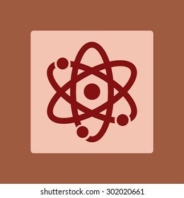 Atom sign simbol. Atom part icon.