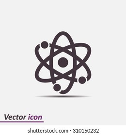 Atom sign simbol. Atom part icon.