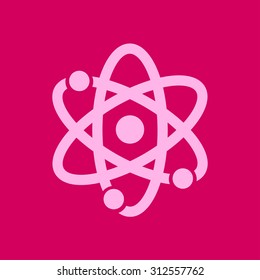Atom sign simbol. Atom part icon.