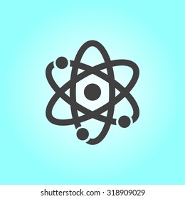 Atom sign simbol. Atom part icon.