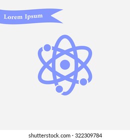 Atom sign simbol. Atom part icon.