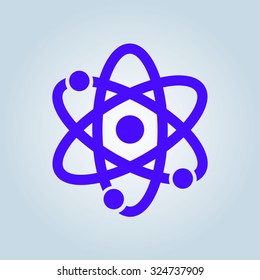 Atom sign simbol. Atom part icon. - Shutterstock ID 324737909