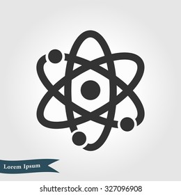 Atom sign simbol. Atom part icon.