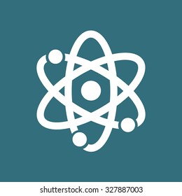 Atom sign simbol. Atom part icon.