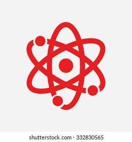 Atom sign simbol. Atom part icon.