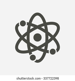 Atom sign simbol. Atom part icon.