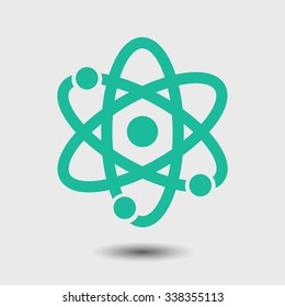 Atom sign simbol. Atom part icon. - Shutterstock ID 338355113