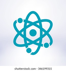 Atom sign simbol. Atom part icon. - Shutterstock ID 346199315