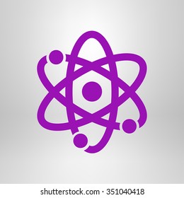 Atom sign simbol. Atom part icon.