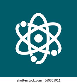 Atom sign simbol. Atom part icon.