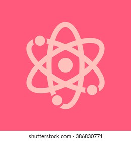 Atom sign simbol. Atom part icon.