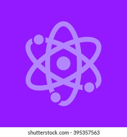 Atom sign simbol. Atom part icon.