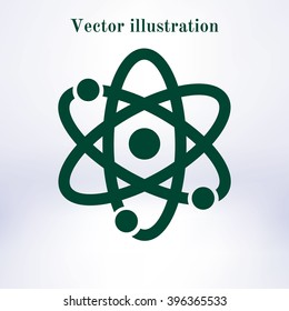 Atom sign simbol. Atom part icon.