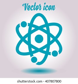 Atom sign simbol. Atom part icon. - Shutterstock ID 407807800