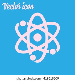 Atom sign simbol. Atom part icon.