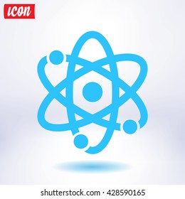 Atom sign simbol. Atom part icon. - Shutterstock ID 428590165