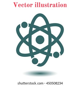 Atom sign simbol. Atom part icon.