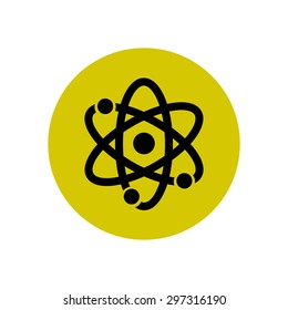 Atom sign symbol. Atom part icon.