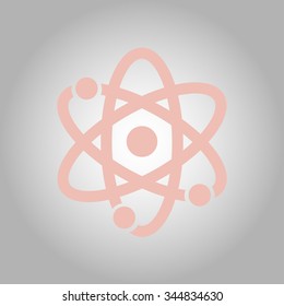 Atom sign symbol. Atom part icon.