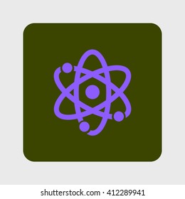 Atom sign symbol. Atom part icon.